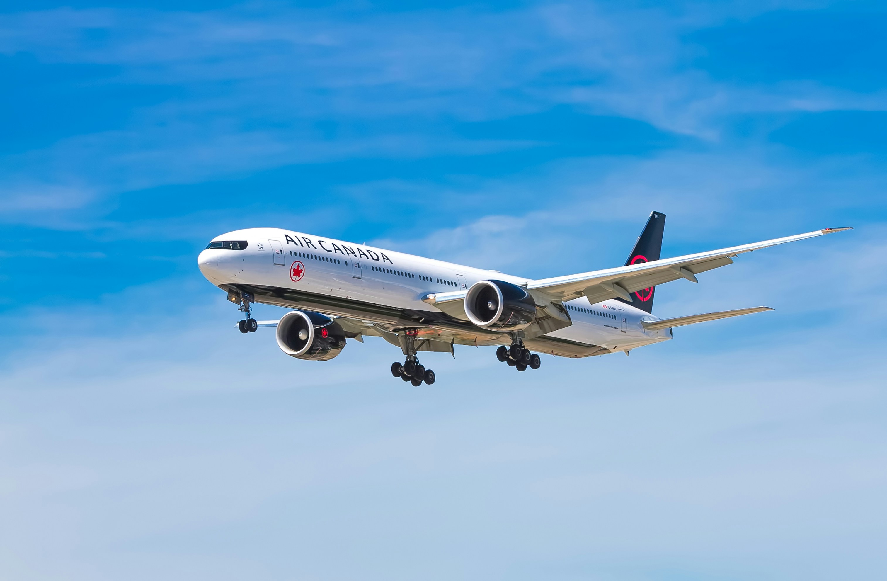 Passenger preparing for an international flight